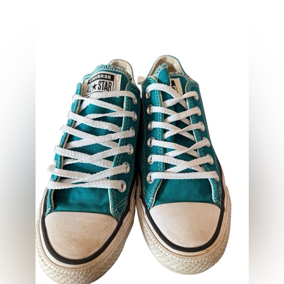 Converse Teal and White Canvas Shoes,  Women’s 5.5, Men’s 4.5 GUC - Picture 3 of 8